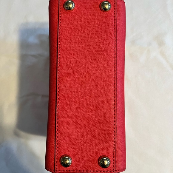 Michael Kors Cynthia Safiano Satchel in Watermelon - Picture 5 of 8